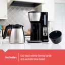 BLACK+DECKER 12 Cup Thermal Programmable Coffee Maker with Brew Strength and VORTEX Technology, Black/Steel, CM2046S