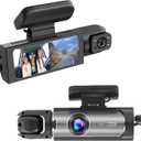 Dashcam Front and Inside,Car Camera Dash Cam for Cars,Driving Recorder with IR Night Vision,Loop Recording,Wide Angle Lens,3.16 Inch IPS Screen,Parking Mode(Front/Inside)