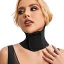 QOU Adjustable Soft Neck Brace for Sleeping, Cervical Collar Support for Neck - Comfortable Support for Stiffness, Side Sleeper, Pressure Relief (Large)