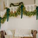 12 Pcs Green Velvet Christmas Bow 10 x 24inch Extra Large Christmas Bow with Extra Long Tail Neutral Holiday Decor Velvet Ribbon Bows for Xmas Garland Fireplace Stairs Mirror Door