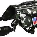 Dog Backpack Saddle Bag for Medium Large Dogs, Harness Saddlebag with Reflective Safety Side Pockets for Hiking, Camping