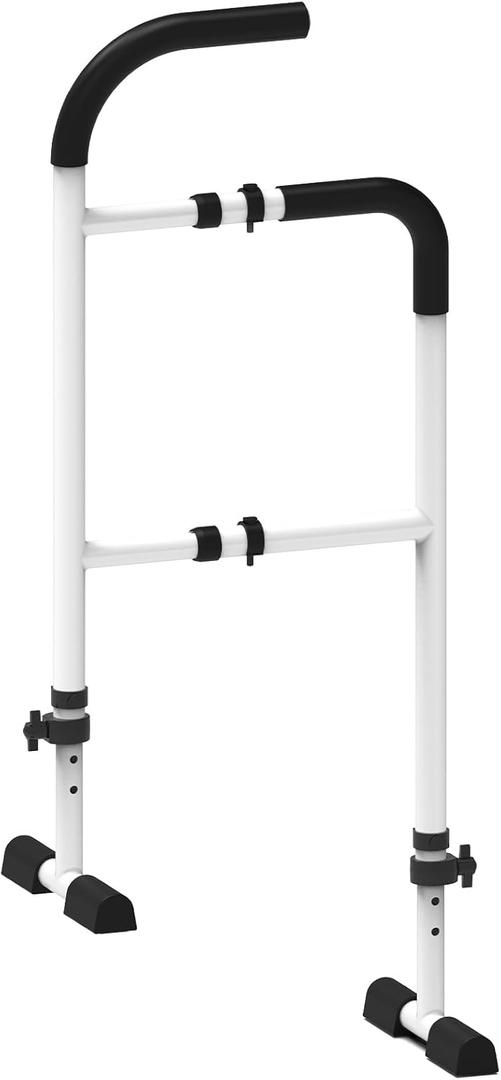 Stair Assist Cane for Seniors: Stair Climbing Handles for Sore Knees & Post-Surgery - Portable Step Walking Helper for Elderly - Mobile Stairlift Climbing Assist Cane with Wide Anti-Slip Base White