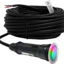 Direct Replacement for Pentair Globrite Color Led Pool Light - 1.5 Inch 100ft Cord 12VAC RGB Changing Swimming for Inground Pools/Spa