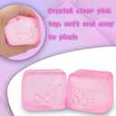 Stress Cube Masonry Ice Squishy Stress Balls-Malt Sugar Ball-Sensory Slow Rising for Your Best Mellow and Chill - Hand Exercise Balls- Age 3 to Adult (Pink Cube)