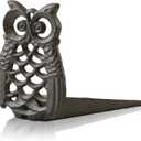 Linton-Cast Iron Door Stop - Heavy Duty Door Stop, Decorative Door Stopper,Door Stoppers for Bottom of Door & Functional with Anti-Slip Base - Ideal for Home & Office (Wall Protector Provided)