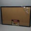 Quartet Cork Bulletin Board, Framed Corkboard, 2' x 3', Black Frame, Message Board, Vision Board (MWDB2436-BK)