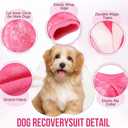 SlowTon Dog Recovery Suit - Surgery Recovery Suit for Female Male Dogs, Dog Onesie After Spay Abdominal Wounds, E-Collar Cone Alternative Prevent Licking Pet Surgical Suit(Pink)