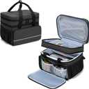 CURMIO CPAP Machine Travel Carrying Case Compatible with ResMed AirSense 11, AirSense 10, AirSense 10 elite, AirStart 10, Philips Dreamstation, 3B Medical Luna G3, and XT Fit, Black (Patented Design)
