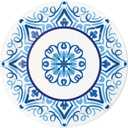 Trendware Blue Willow Disposable Paper Dinner Plates, 9 inch, 24 Count, Decorative Design, Premium Strength, Heavy Duty, Microwave Safe, Use for Parties, Birthdays, Tea, Picnics, Barbecues, Everyday