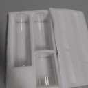 Glass Cylinder Vases Set of 24, Hewory Tall Clear Vase for Centerpieces, Glass Hurricane Candle Holders for Pillar Floating Candles, Round Vases for Wedding Events Table Decor, 2.6 in Diameter