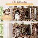 Globlazer 82in Leopard Extra Large Cat Tree for Indoor Large Cats, S82