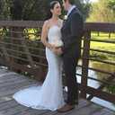 Likedpage Women's Lace Mermaid Bridal Wedding Dresses Ivory-US 6