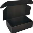 50 Pack 6x4x2'' Small Shipping Boxes, Corrugated Cardboard Mailers for Business, Black (CM642B)