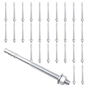 1/2" x 7" Concrete Anchors Wedge Anchor, Carbon Steel,30 Pcs
