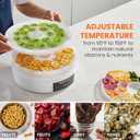 Elite Gourmet EFD770WD Digital Food Dehydrator with 5x12.5 BPA Free Trays, Adjustable 48-hr Timer and Temperature from 95~158F, Jerky, Herbs, Fruit, Veggies, Dried Snacks, White