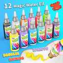 Magic Water Toy Elf Kit,Aqua Fairy Water Gel Kit 12 Magic Gels &12 Molds Make Your Own Water Pets,Toys for 4 5 6 7 Year Old Xmas Birthday Gifts Party Favors,DIY STEM Craft Kits Kids Toys Age 3+(Blue)