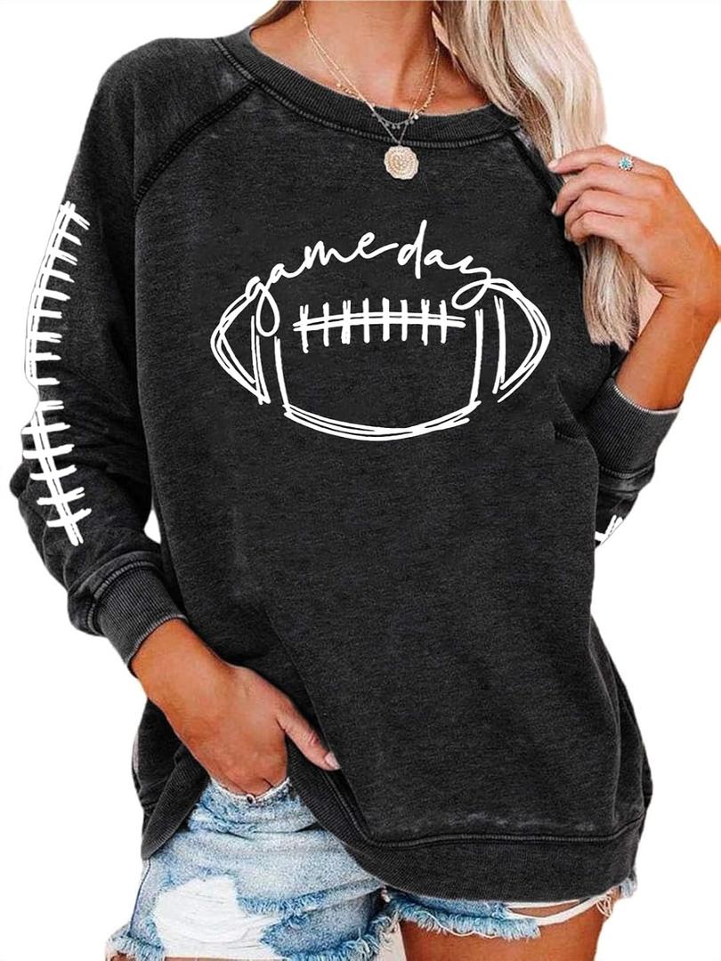 Womens Long Sleeve Shirts, Casual 1776 American Flag We The People Lightweight Sweatshirt (S)