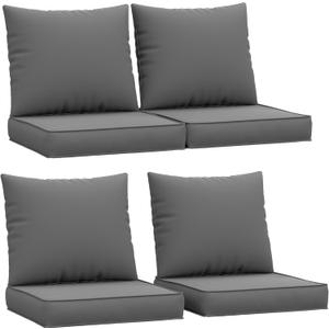 Amopatio Outdoor Cushions for Patio Furniture, Outdoor Seat Cushions Fits 4-seat Sectional Conversation Sets, Replacement Patio Chair Cushions for Outdoor Furniture (Grey)