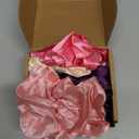 CEELGON Large Silk Satin Scrunchies for Women Big Scrunchies Jumbo Satin Hair Ties Oversized Hair Scrunchies for Thick Curly Hair Pack of 6 (Pink) (Hot Pink, Light Pink)