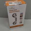 LEVERLOC Grab Bars for Bathtubs and Showers 2 Pack Suction Grab Bar, Heavy Duty 12 Inch Shower Handle Removable Bath Handrails for Seniors and Elderly, Bathroom Safety Grip No Drilling Waterproof Grey (Gray)