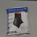 Slim-Fit Ankle Brace for Sprained Ankle, Quick Lace Up Ankle Support for Women Men with 2 Auto-Shaped Pads, Air Fabric Cool Ankle Stabilizer for Injury Recover, Running,Sports, M(12-13) (Black)