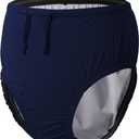 Youth Special Needs Reusable Swim Diapers Swimwear for Incontinence Cloth Diaper Covers Waterproof,Leakproof, Unisex (Navy, 5-6T)