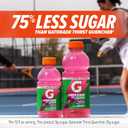 Gatorade Lower Sugar Electrolyte Sports Drink, Glacier Cherry, 12 fl oz Bottles, (12 Pack), 75% Less Sugar, No Artificial Flavors, No Artificial Sweeteners, No Artificial Colors, Hydration (EXP 11/16/26)
