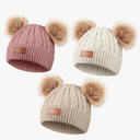 Geyoga Kids Winter Pompom Hat Knitted Ski Beanie Hat Pom Pom Beanie Cap for Girls Boys, for 0-13 Years Old