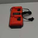 18V Battery Dual Charger Station 2 Port Compatible with Milwaukee M18 18V Battery, Mini Multi-Voltage Charger Input 100-240V (red)