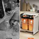 Dual Pull Out Trash Can Under Cabinet, Heavy Duty Slide Out Garbage Can Kit for Kitchen, Sink, Drawer -Trash Bin Not Included, Requires Minimum Cabinets Opening 17" W X 24" D