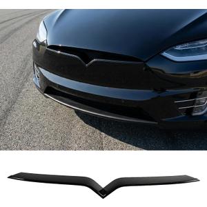 Front Grille Insert Trim for Tesla Model X 2016 2017 2018 2019 2020 ABS (Gloss Black)