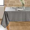 2 Pack Waterproof Rectangular Tablecloths, Boho Farmhouse, Gray, 52x70