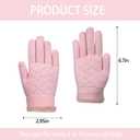 FENELY 2 Pairs Kid Winter Knit Gloves Stretchy Warm Gloves Gift for Boy Girl (Pink)