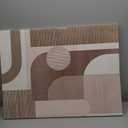 ZENPEE Neutral Beige/Taupe Geometric Wall Art, Minimalist Abstract Canvas Print, Framed & Ready to Hang, Modern Decor for Living Room and Bedroom, 32 x 24 Inches