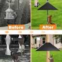 Metal Squirrel Baffle for 4x4 Wooden Pole, 19 Inch Metal Squirrel Deterrent Guards for Bird Feeders, Mount on Outside Wooden Pole, Squirrel Stopper to Deter Raccoons