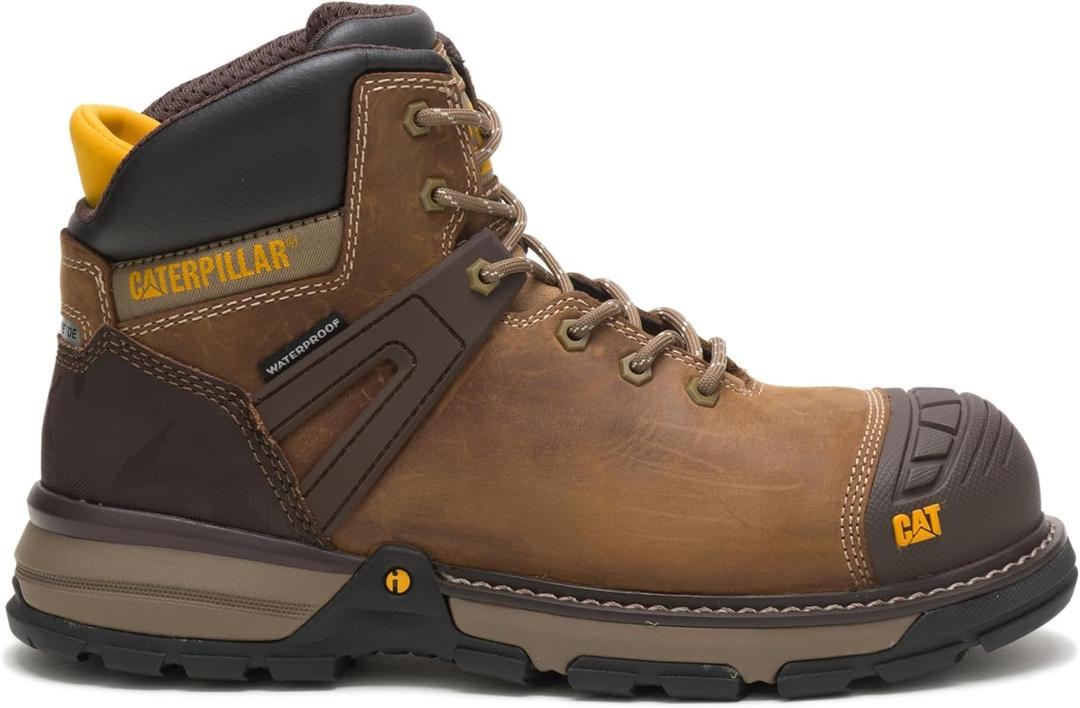 Cat Footwear Men's Excavator Superlite Wp Nt Construction Boot (10 Wide, Beige)