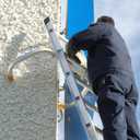 Tie Down Roof Zone Height Adjustable Safety Corner Ladder Stabilizer w/Surface Protection | Quick Connect Assembly | Great for Residential/Commercial/Industrial | Made in USA