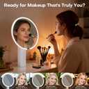 Lighted Makeup Mirror 10X Magnification, Dimmable Touch Control Vanity Mirror, Portable Travel Desk Mirror with Stand, Birthday Valentine's for Women Girlfriend Wife Mom Daughter