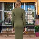 Seiciviy Winter Fall Maternity Sweater Dress 2026 Photoshoot Bridal Shower Side Slit Bodycon Maxi Dresses Pregnancy Clothes (Green, S)