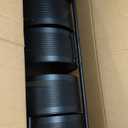 JAQ Rotating Fruit Basket, 5-Tier Metal Sturdy Kitchen Storage Rack Shelf Carts No Assembly on Rolling Wheels for Fruit Vegetable Grocery Corns Potato Onion (5-Tier, Black)