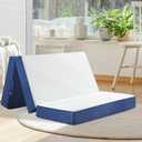 CYMULA Folding Mattress Full Size, Memory Foam 6 inch Tri Portable Trifold Mattress Futon Topper Full with Breathable & Washable Cover, Murphy Bed Guest Bed RV Trips,52"73"6"