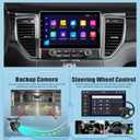 10.1 inch Single Din Car Stereo with Wireless Carplay 10 inch Touchscreen Radio Support FM Radio/YouTube Video/Car Play/Android Auto/Bluetooth/SWC + Backup Camera + Mic