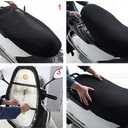 Universal Seat Cover for Dirt Bike,Motorcycle Scooter Moped Seats Cover 3D Spacer Mesh Fabric Soft Anti-Slip Cushion Seat(XXL,Black)