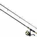 Daiwa DSK25-B/F662M-10C D-Shock Freshwater Spinning Combo, 2500, 6'6" Length, 2Piece Rod, 6-14 lb Line Rating, Medium Power, Black/Gold