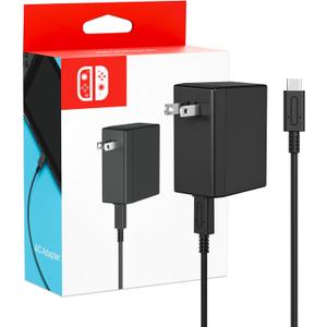 Charger for Nintendo Switch, 45W AC Adapter Fast Charging with 10ft Detachable USB C Cable, Compatible with Switch/OLED/Lite, Steam Deck, Support TV Mode, Original Quality