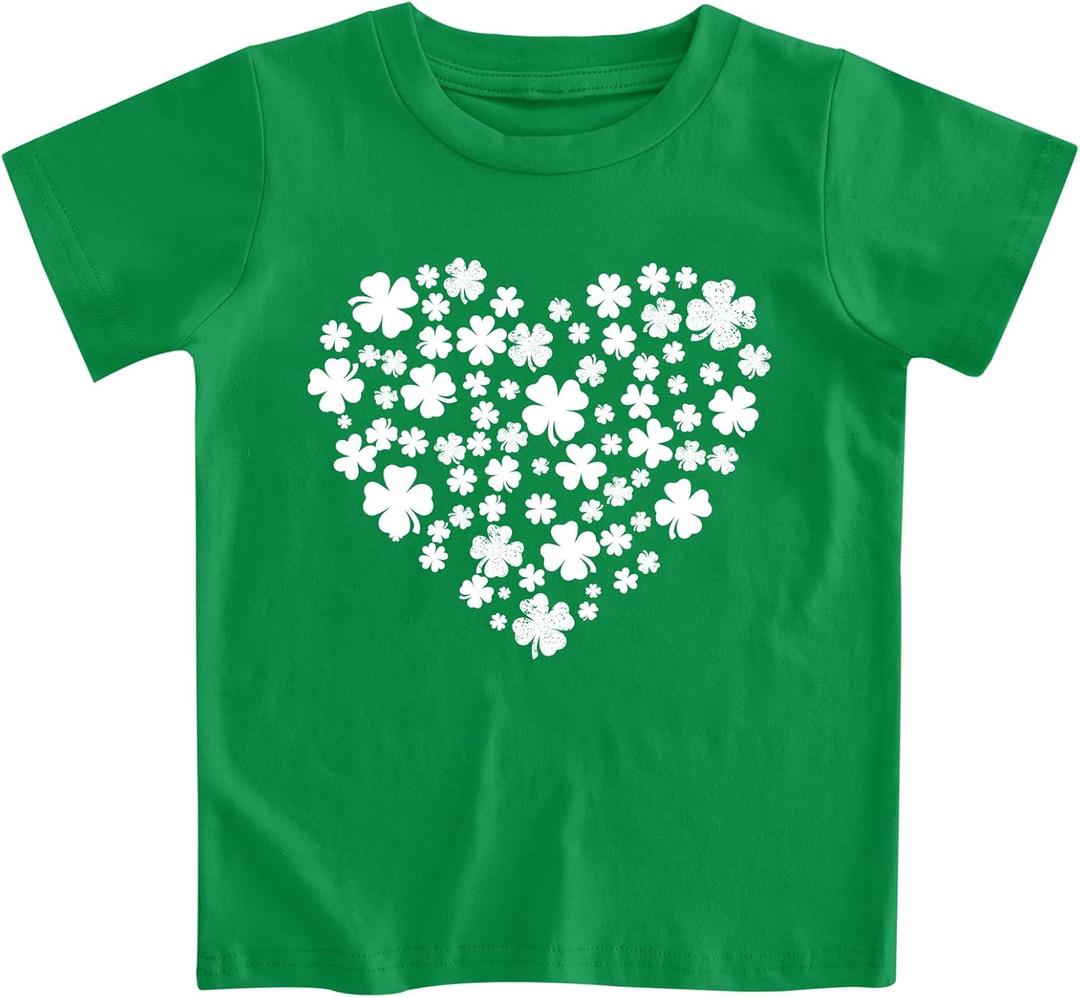 Lovekider Kids St. Patrick's Day Shirt Toddler Luck Irish T-Shirts Green Tee Outfits for Boys Girls 8Y