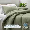 Bare Home Comforter Set - King/California King Size - Ultra-Soft - Goose Down Alternative - Premium 1800 Series - All Season Warmth (King/Cal King, Sage)