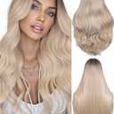 HANNE Ash Blonde Wig for Women 26 Inch Synthetic Wig Heat Resistant Long Body Wavy Blonde Wigs for Women (Ash Blonde)