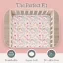 Baby Girls Crib Sheets | Floral Ultra-Soft Bedding for Crib Mattress and Toddler Beds - Ultra Soft Fitted Crib Sheet for Baby Girls Comfort and Elegance by Max&So