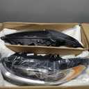 labwork Headlights Assembly Replacement for Fusion 2013 2014 2015 2016 4Door Sedan Halogen Models Front Lights HeadLamps Projector Chrome Headlights Driver and Passenger Side